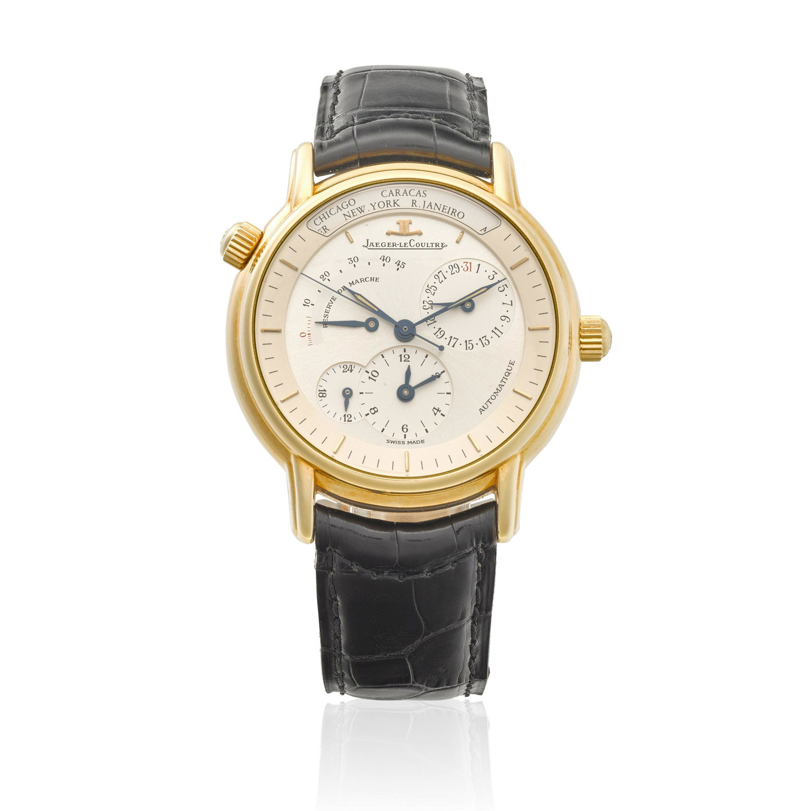 Jaeger-LeCoultre Yellow Gold Auomatic World Time Wristwatch