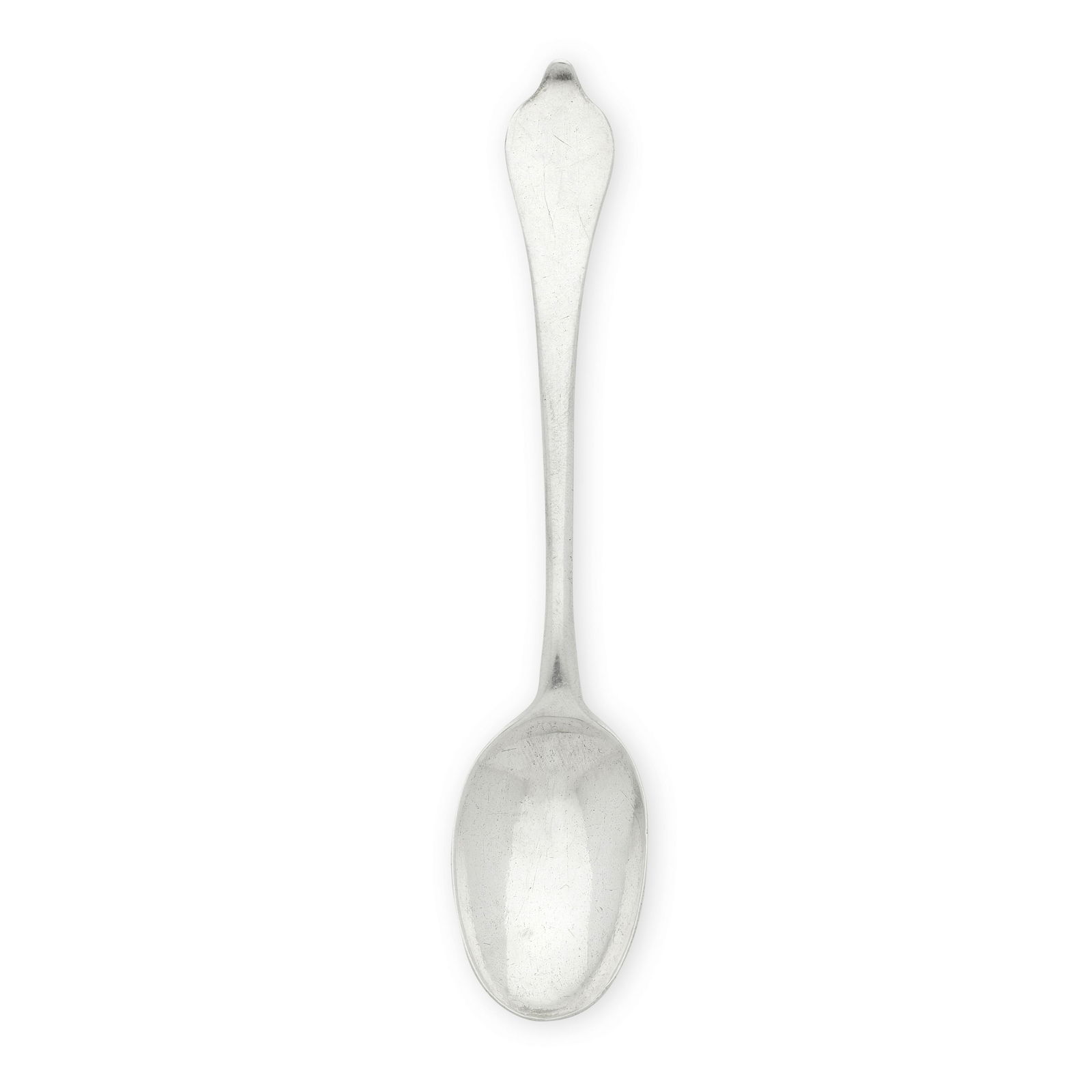 A George I / II silver dog-nose teaspoon maker's mark only, Paul Hanet, London, circa 1725 (1 of 1)