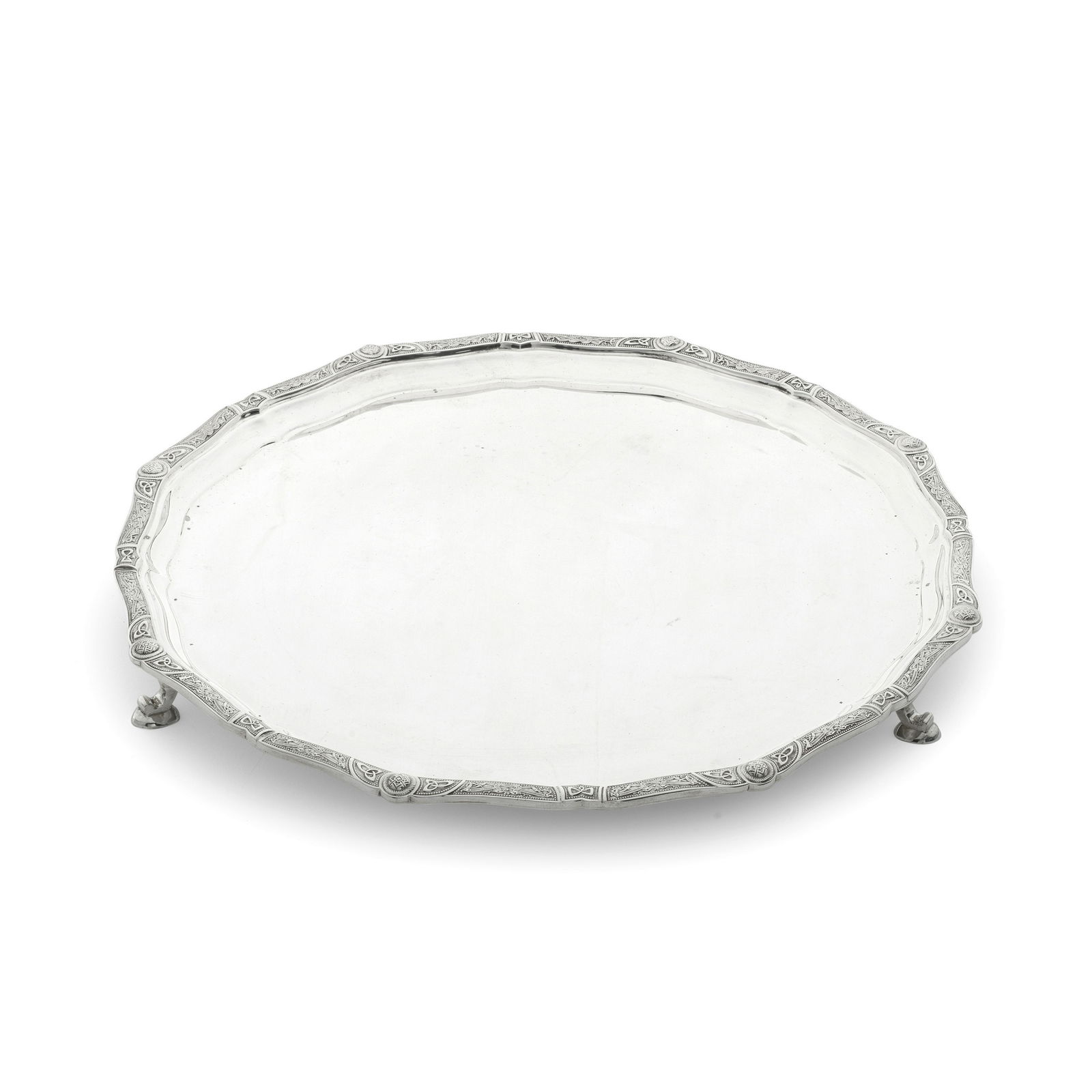 A silver salver Finnigans Ltd, Birmingham 1937 (1 of 1)