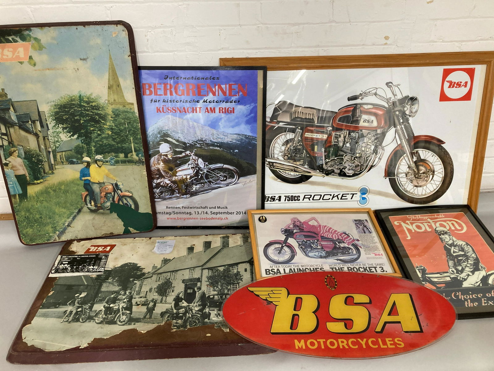 A selection of motorcycle related posters  ((Qty)) (1 of 1)