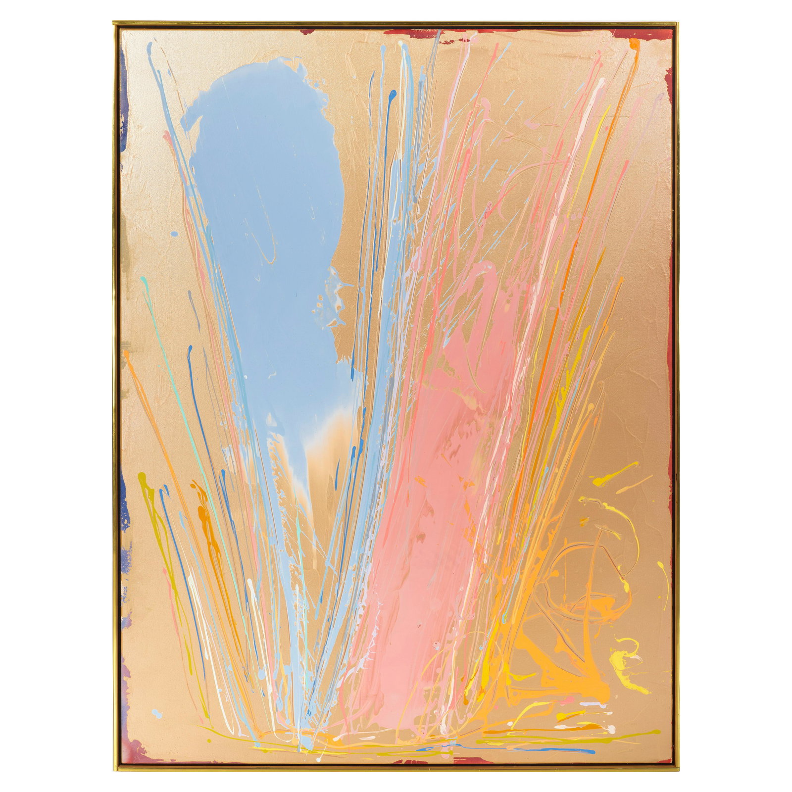 DAN CHRISTENSEN (1942-2007) Bronze Beam1983acrylic on canvas, signed 'D. Christensen', titled, d...: DAN CHRISTENSEN (1942-2007) Bronze Beam 1983 acrylic on canvas, signed 'D. Christensen', titled, dated and numbered '583M6' on the reverse 65 1/4 x 49in (165.7 x 124.4cm) Footnotes: Provenance Ivory/K