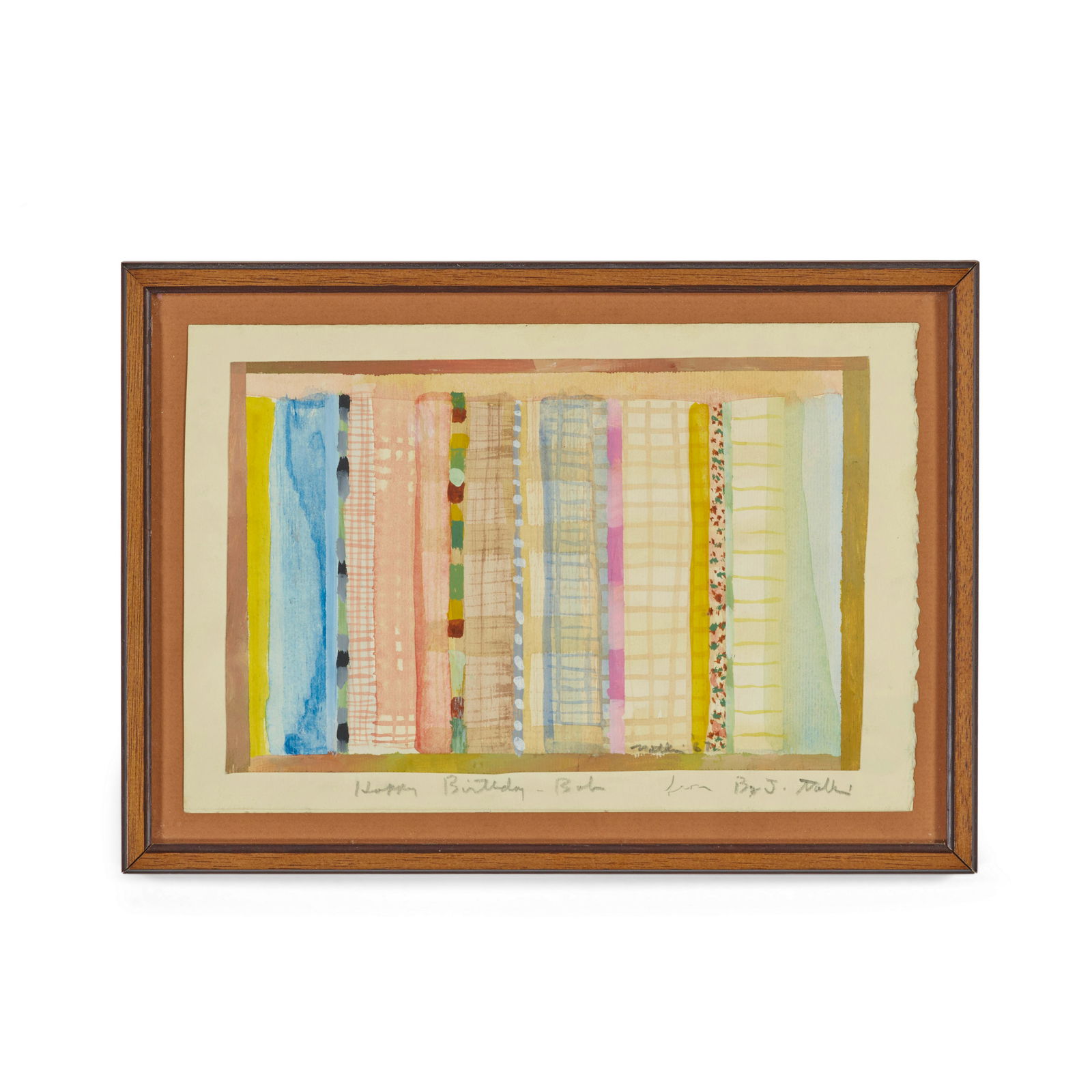 ROBERT NATKIN (1930-2010) Untitledwatercolor, gouache, inscribed 'Happy Birthday - Bob from B&J ... (1 of 1)