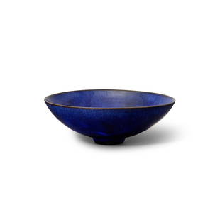 GERTRUD (1908-1971) AND OTTO NATZLER (1908-2007) Blue Bowlglazed earthenware, signed 'NATZLER' o...: GERTRUD (1908-1971) AND OTTO NATZLER (1908-2007) Blue Bowl glazed earthenware, signed 'NATZLER' on underside height 2 1/4in (5.7cm); diameter 6 3/4in (17.2cm) Footnotes: Provenance Acquired directly f