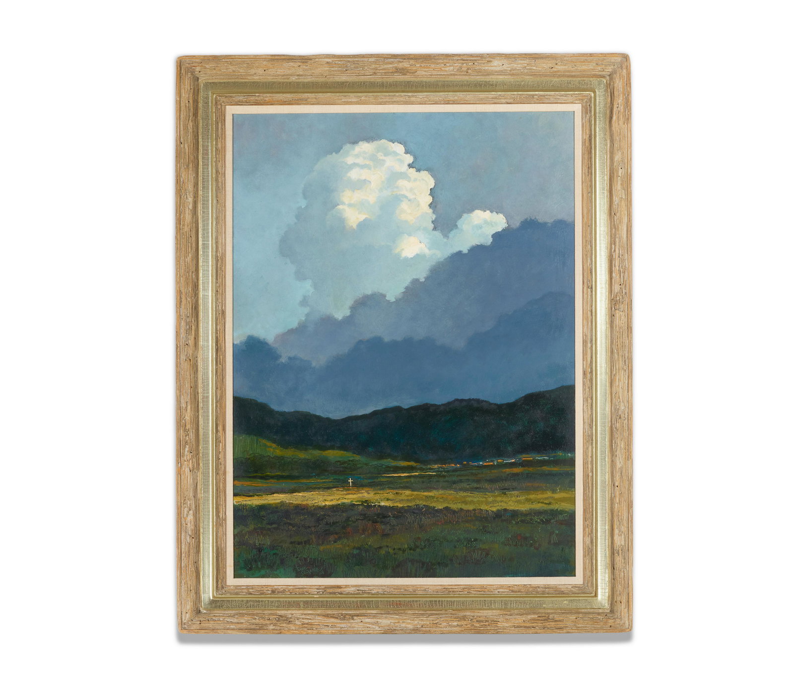 Eric Sloane (1905-1985) Penitente Cross 30 x 22 in. framed 36 x 28 in.: Eric Sloane (1905-1985) Penitente Cross signed 'Eric Sloane NA' (lower left) and signed again, titled, numbered and with the artist's estate stamp 'No. 2' (on the reverse) oil on Masonite 30 x 22 in.