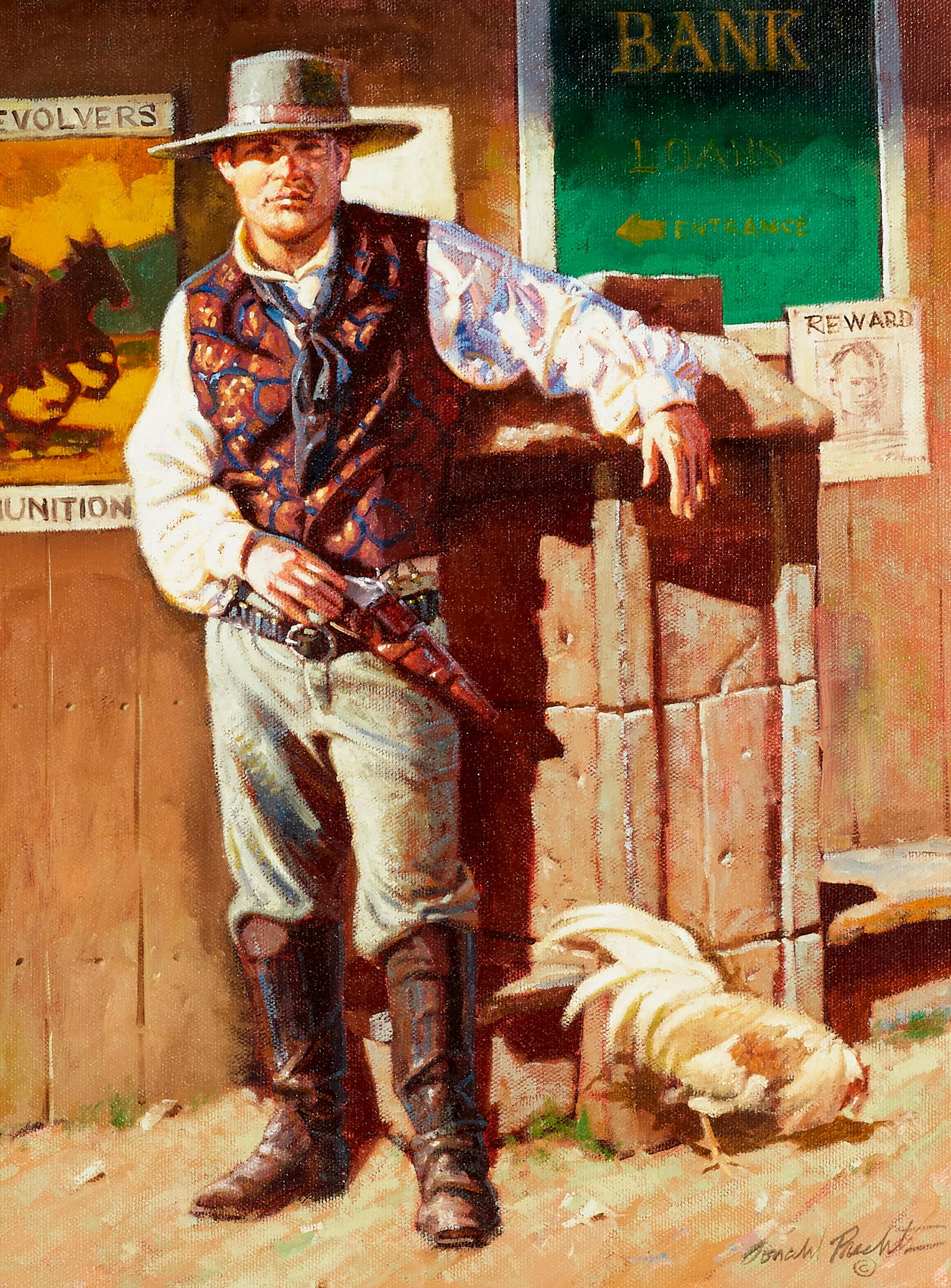 Don Prechtel (born 1937) Butch Cassidy 16 x 12 in. framed 24 x 20 in. (1 of 3)