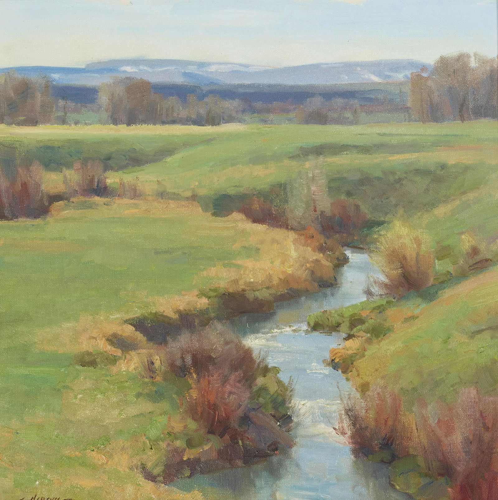 Clyde Aspevig (born 1951) River (Study for April Delight) 15 3/4 x 16 in. framed 22 x 22 in. (Pa... (1 of 3)