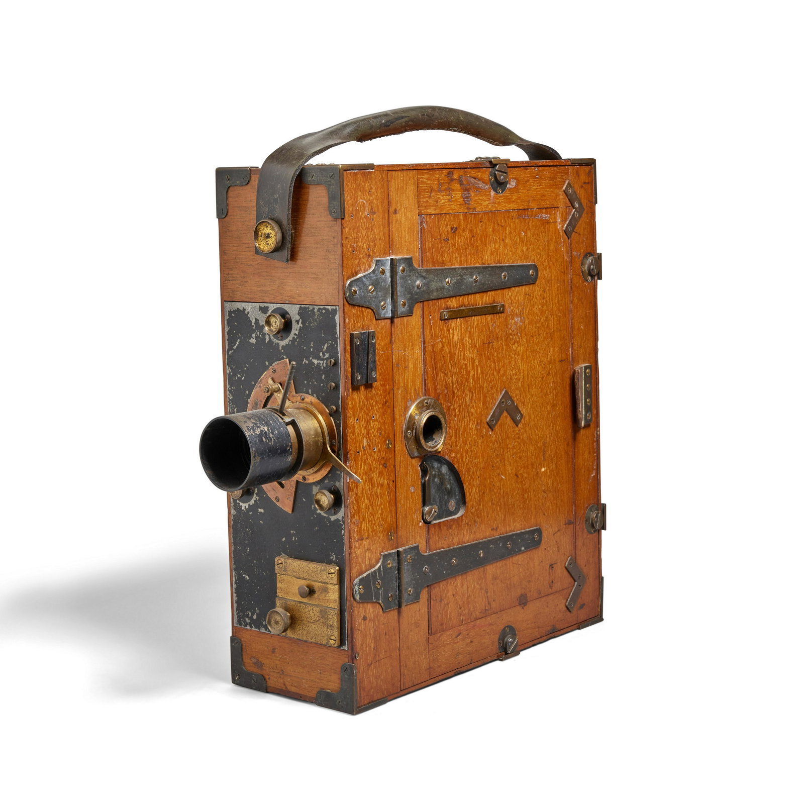 MOY & BASTIE 35 35mm motion picture camera, London, Ernest F. Moy, Ltd, c.1909, wooden with bras... (1 of 4)