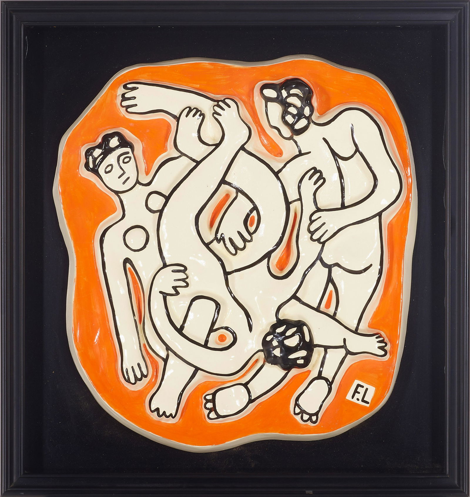 After Fernand Léger (1881-1955); Les acrobates sur fond orange; (1 of 1)
