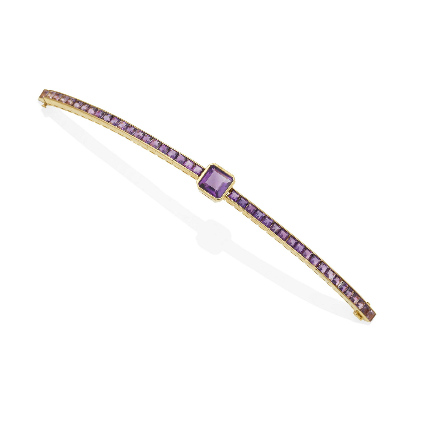 TIFFANY & CO.: AN 18K GOLD AND AMETHYST BRACELET (1 of 3)