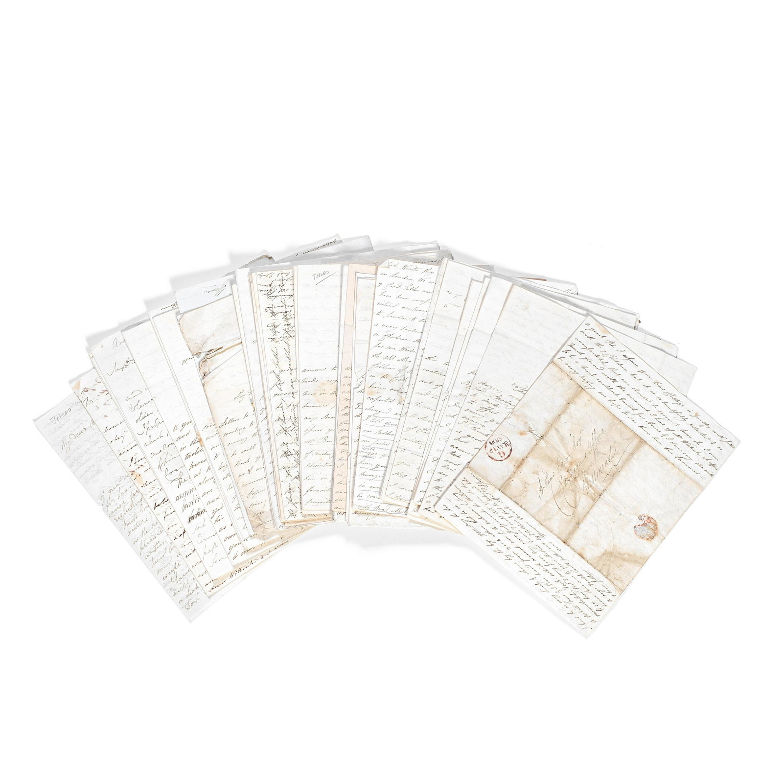 WALES – SARAH JONES ('THE SWAN-SEA VENUS') Correspondence from Sarah Jones (1768-1849), kn...: WALES – SARAH JONES ('THE SWAN-SEA VENUS') Correspondence from Sarah Jones (1768-1849), known as the inspiration for Gilray's Swan-Sea Venus, to her nephew Arthur Eden (1793-1874), a lively coll