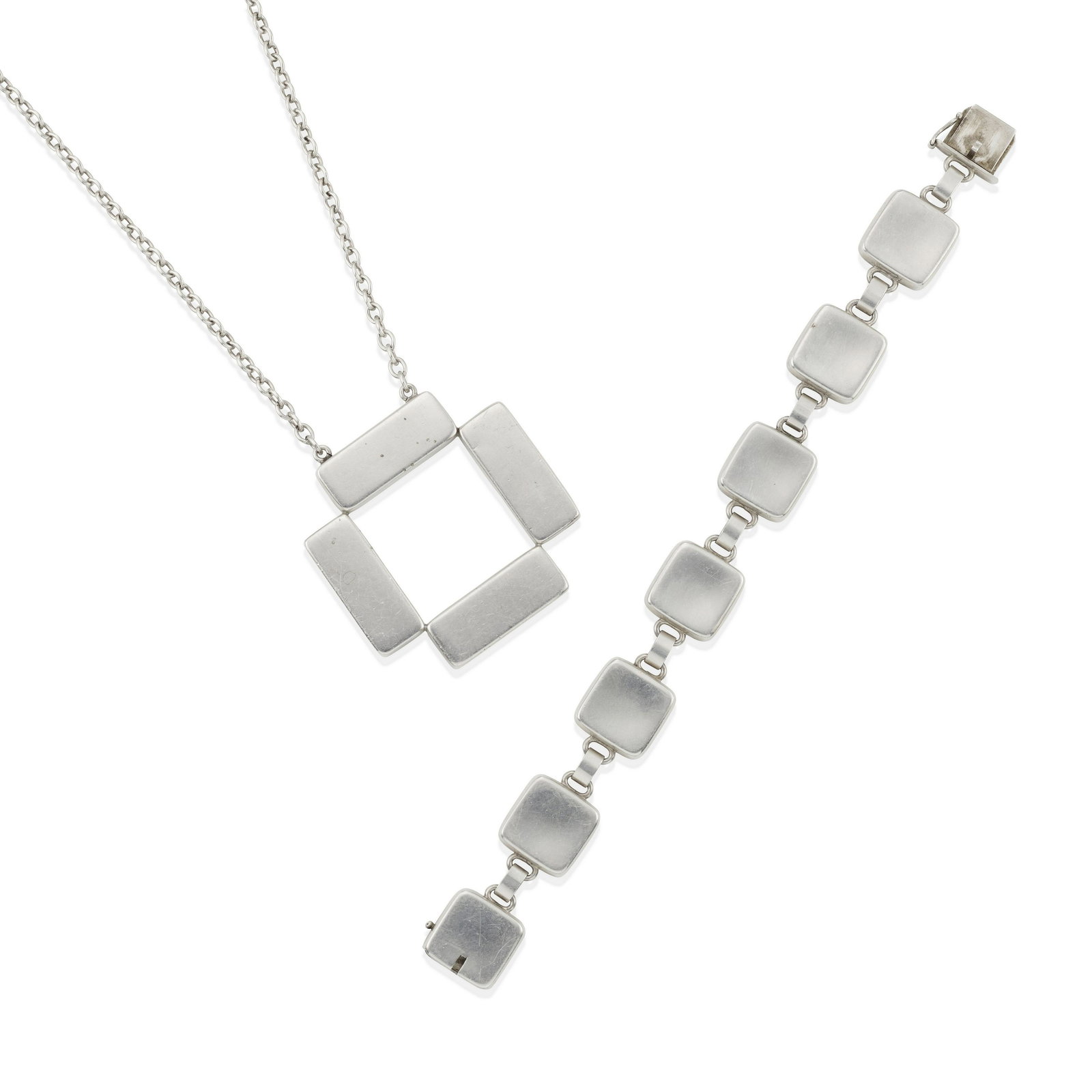 ASTRID FOG FOR GEORG JENSEN: A GROUP OF SILVER JEWELRY, DENMARK (1 of 2)