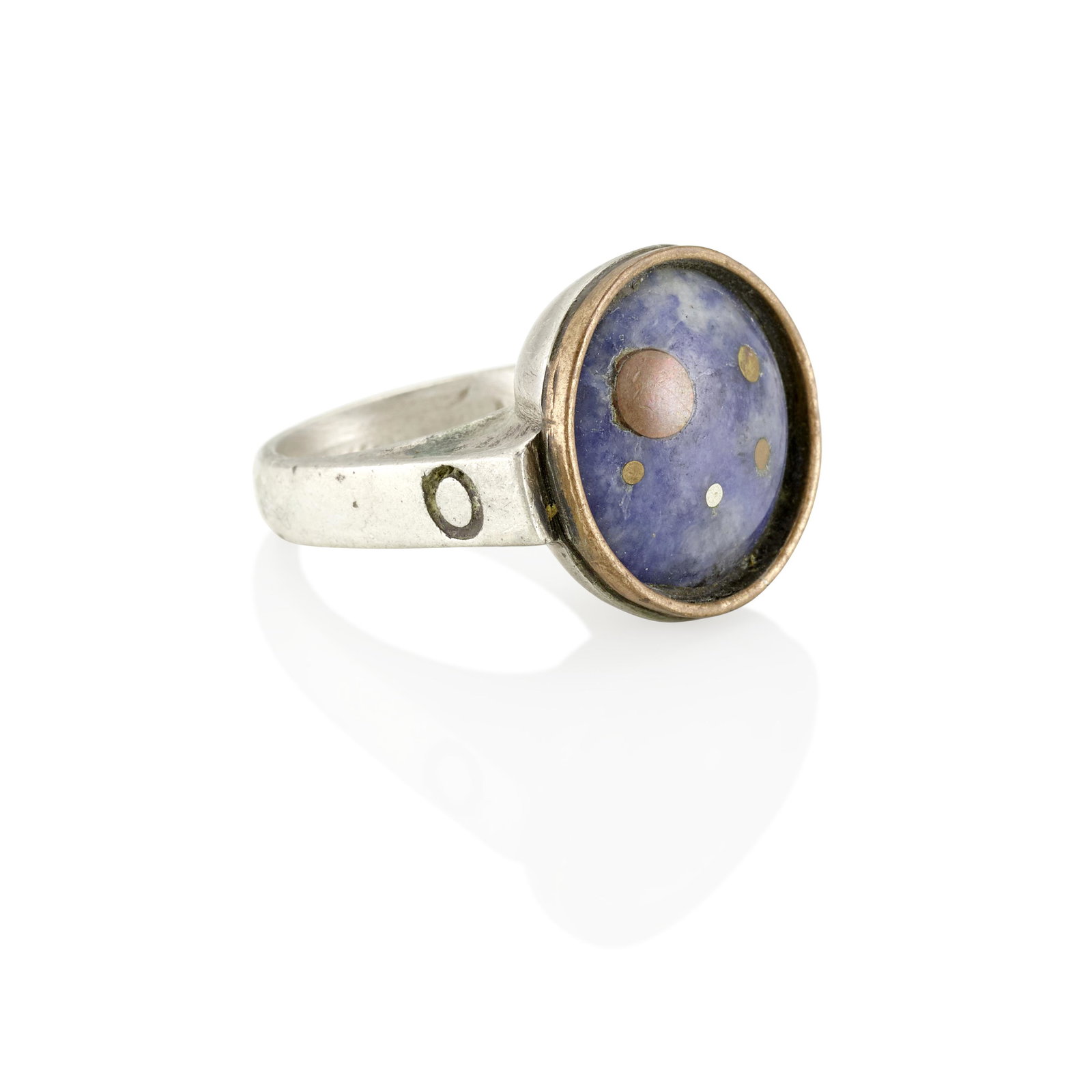 MACCHIARINI: A MIXED METAL AND HARDSTONE RING (1 of 3)