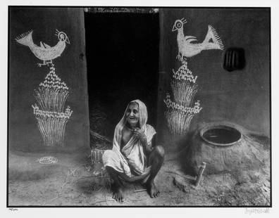 Jyoti Bhatt (Indian, B.1934) Village India III: Jyoti Bhatt (Indian, B.1934) Village India III signed Jyoti Bhatt lower right and edition 78/500 lower left offset print on paper, framed 39 x 29.6cm (15 3/8 x 11 5/8in). Footnotes: <