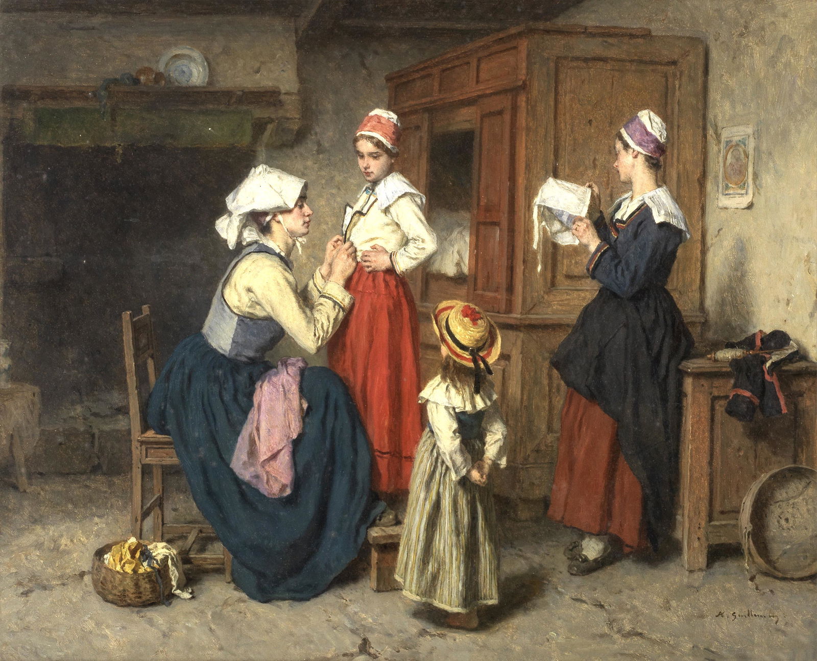 Alexandre Marie Guillemin (French, 1817-1880) The fitting (1 of 3)