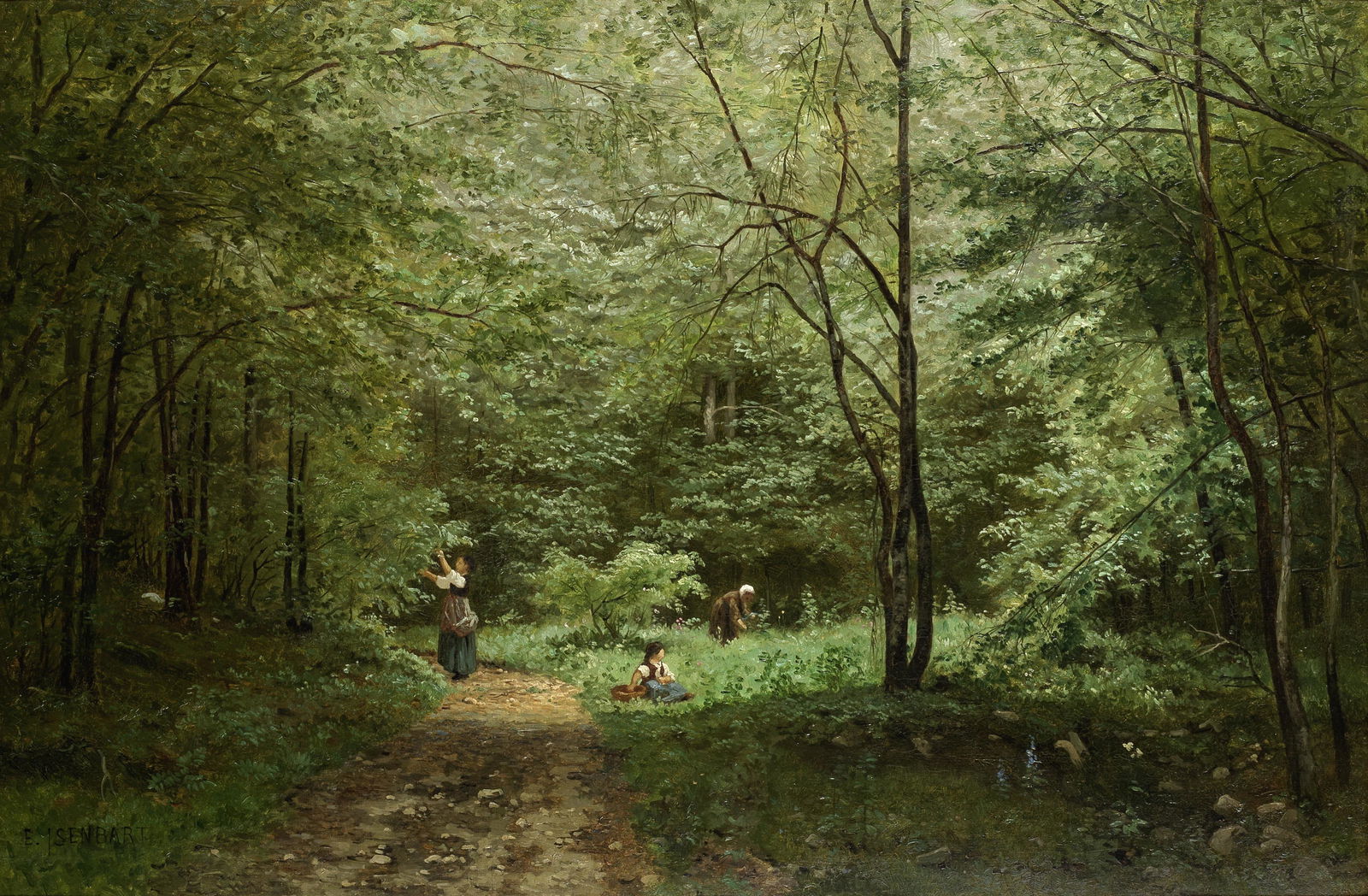 Marie-Victor-Emile Isenbart (French, 1846-1921) The foragers (1 of 3)