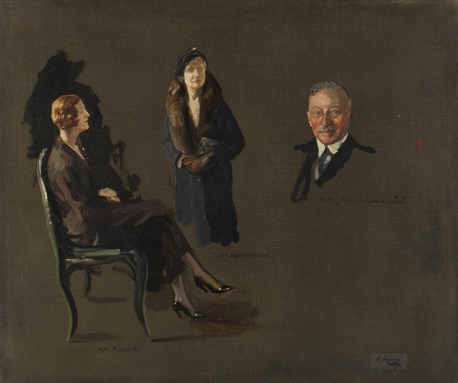 Sir John Lavery R.A., R.S.A., R.H.A. (Irish, 1856-1941) Portrait Studies for 'HRH The Prince of ... (1 of 3)