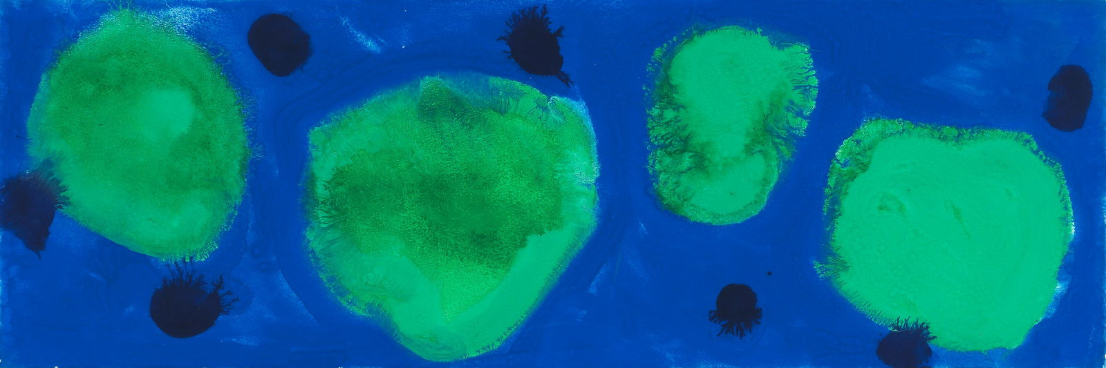 Patrick Heron (British, 1920-1999) W.H.S. : 10 SEPTEMBER : 1995 CARPET: Patrick Heron (British, 1920-1999) W.H.S. : 10 SEPTEMBER : 1995 CARPET signed, titled and dated 'Patrick Heron/W.H.S. : 10 SEPTEMBER : 1995/CARPET' (on sheet verso) gouache on paper 25 x 75.5cm (9 13/