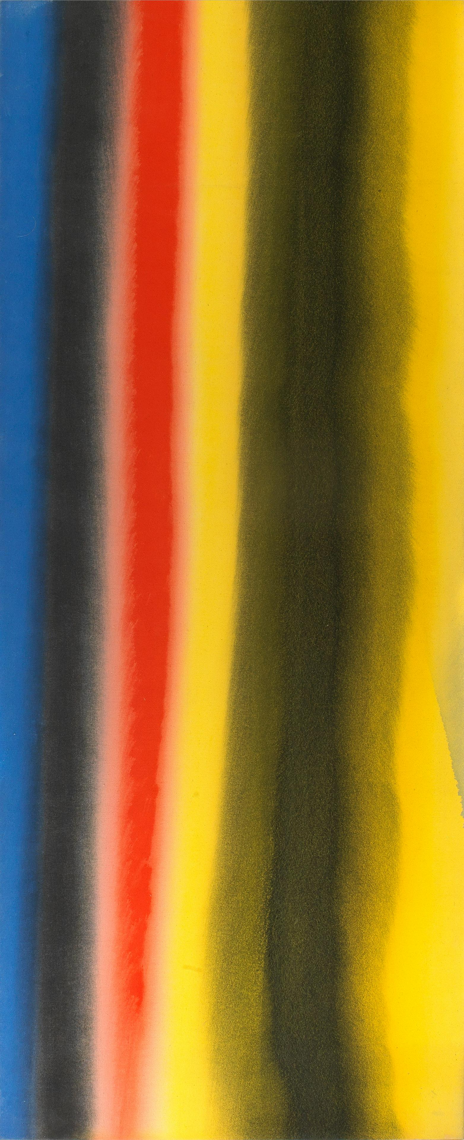 John Copnall (British, 1928-2007) Untitled (Stripes, Red, Blue, Yellow and Black) (1 of 3)