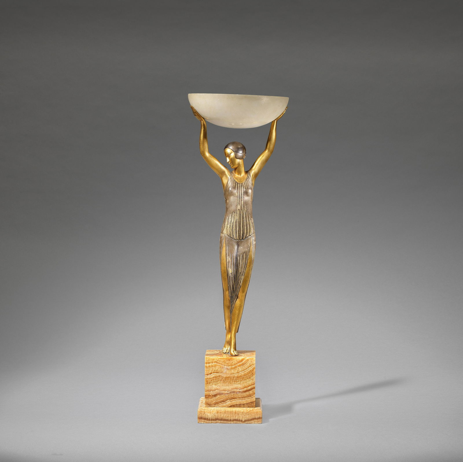 Pierre Le Faguays Art Deco figural lamp, circa 1925 (1 of 1)