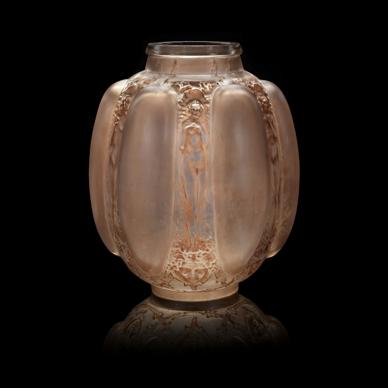 René Lalique 'Six Figurines et Masques' vase, designed 1913 (1 of 1)