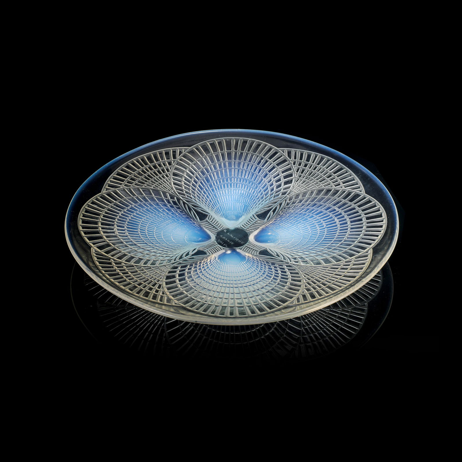 René Lalique 'Coquilles' plate, no. 2 and two bowls, nos. 2 and no. 4, designed 1924 (1 of 3)