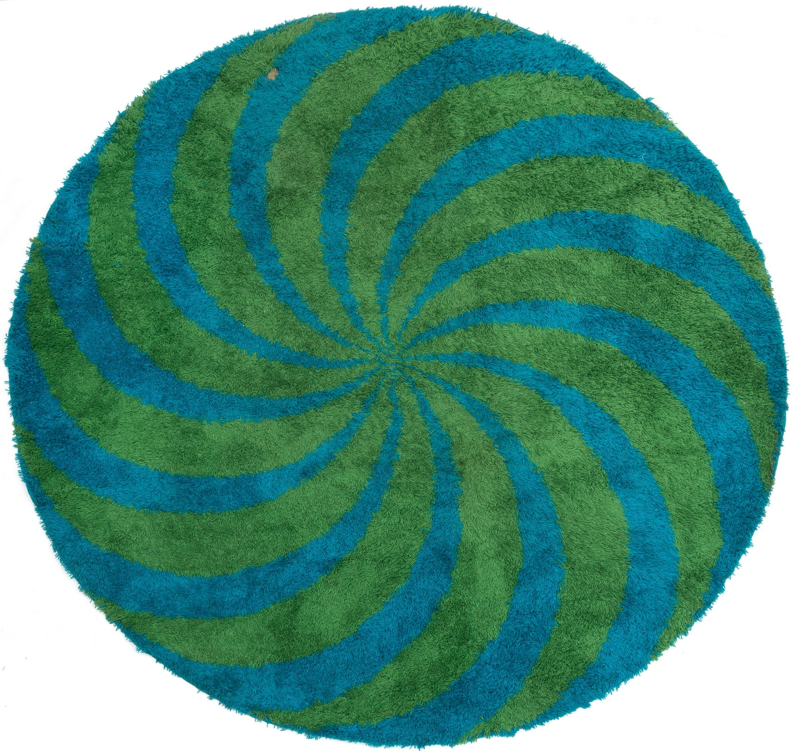 Nanna Ditzel 'Windmill' rug, circa 1965: Nanna Ditzel 'Windmill' rug, circa 1965 Wool. 246cm diameter Produced for Halling-Koch Design Center, Copenhagen, Denmark. Reverse with label printed design 'windmill'/by/nanna ditzel/for/halling-koch