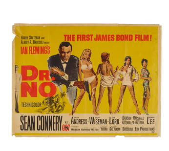 DR. NO: DR. NO United Artists, 1962. British quad poster, artwork by Mitchell Hooks. 30 x 40 in. Footnotes: Literature NOURMAND, Tony & MARSH, Graham, Film Posters of the 60s, The Essential Movies of the De