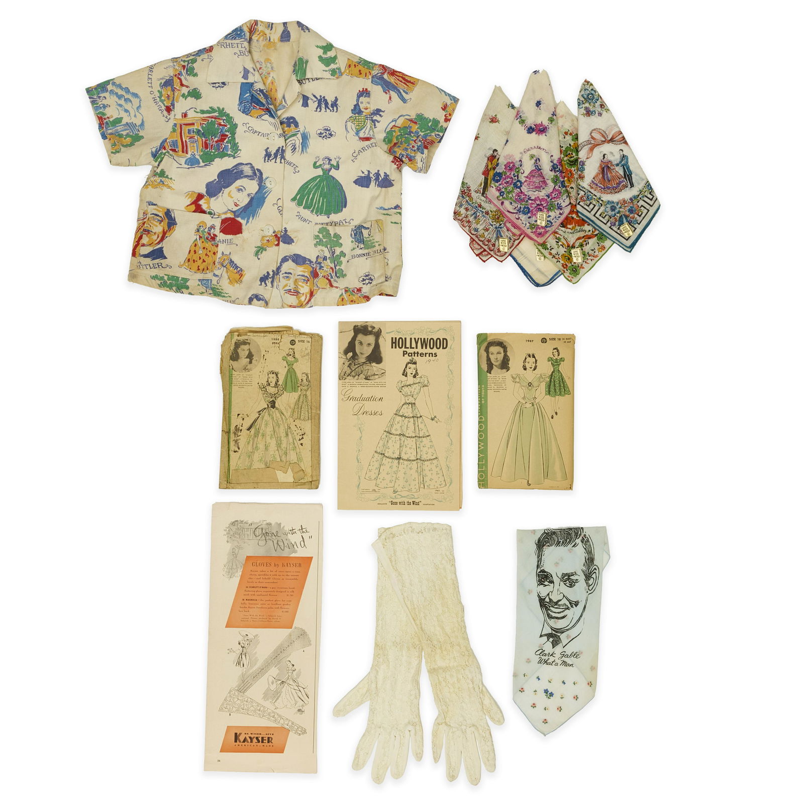 A GROUP OF GONE WITH THE WIND TEXTILE ITEMS (1 of 1)