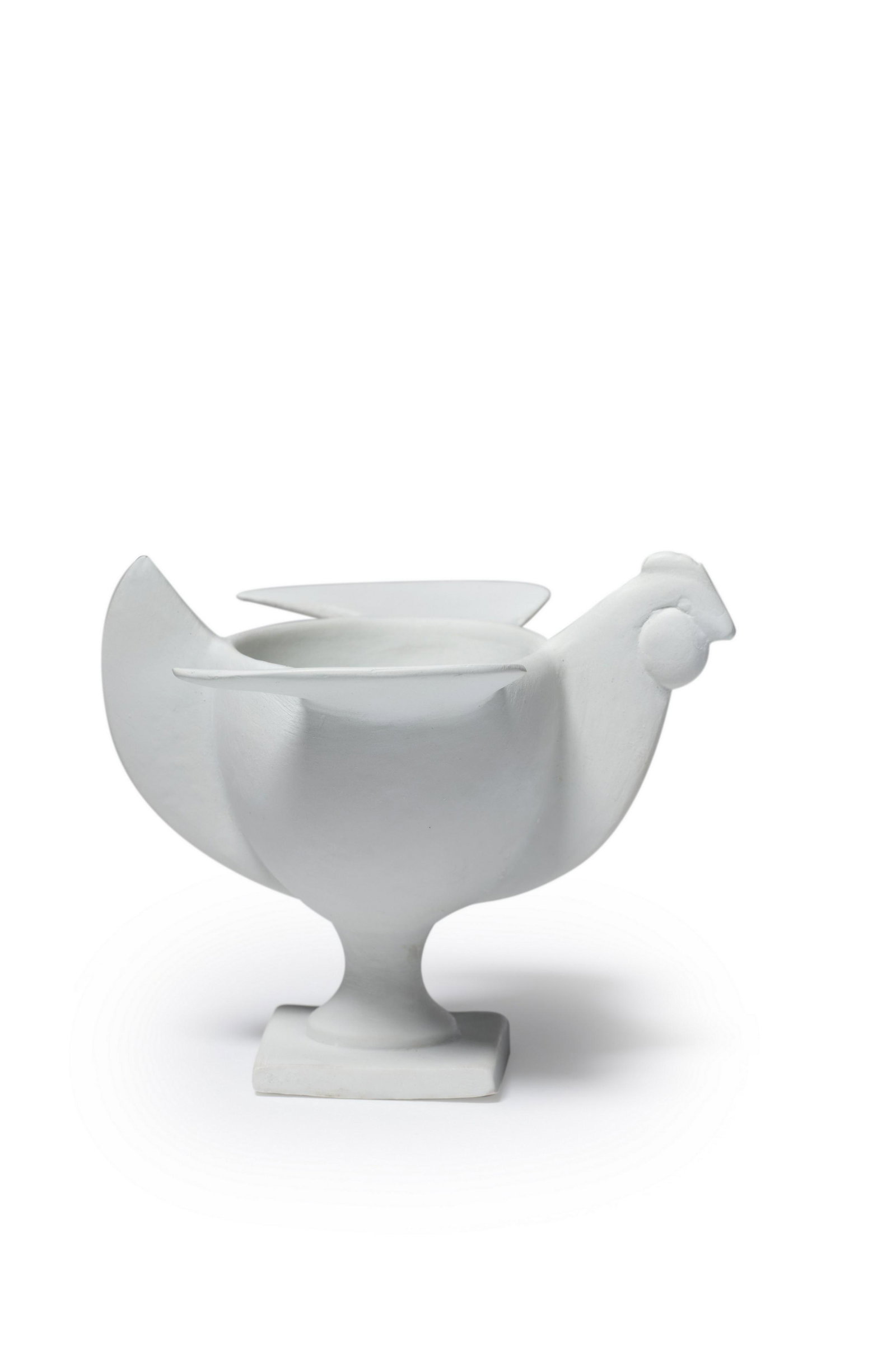 FRANCOIS-XAVIER LALANNE «Le Coquetier»circa 1990Biscuit de porcelaineH: 7,5cm.(2 3/4in... (1 of 6)