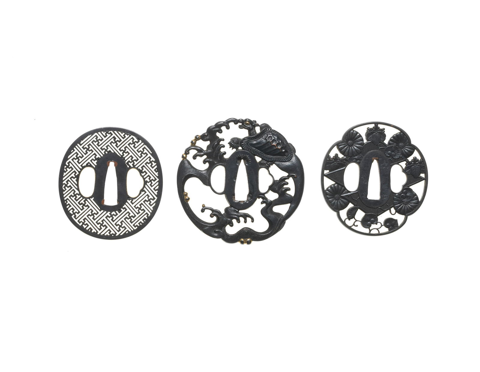 THREE TSUBA (HAND GUARDS) Edo period (1615-1868), 18th to mid-19th century (3) (1 of 1)