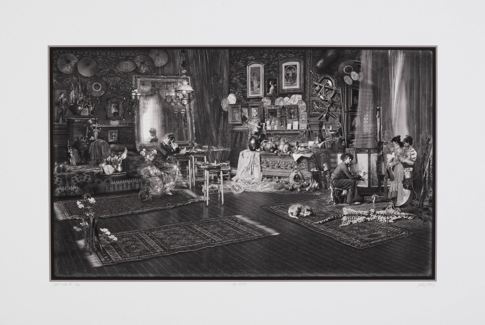 Peter Milton (born 1930); The Studio, Sight Lines IV;: Peter Milton (born 1930) The Studio, Sight Lines IV, 2012 Digital print on wove paper, signed in pencil, titled, dated and numbered 4/90, with margins. 17 x 28in (43.2 x 71.1cm) sheet 24 1/16 x 36in (