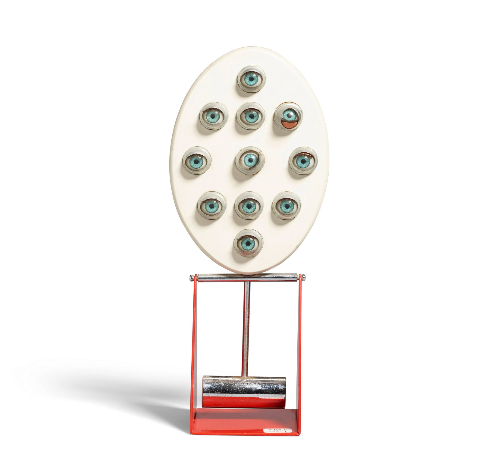 ENNIO CHIGGIO (BORN 1938) Occhio di Bambola (Kinetic Sculpture)1983enameled and chromed metal, g... (1 of 3)