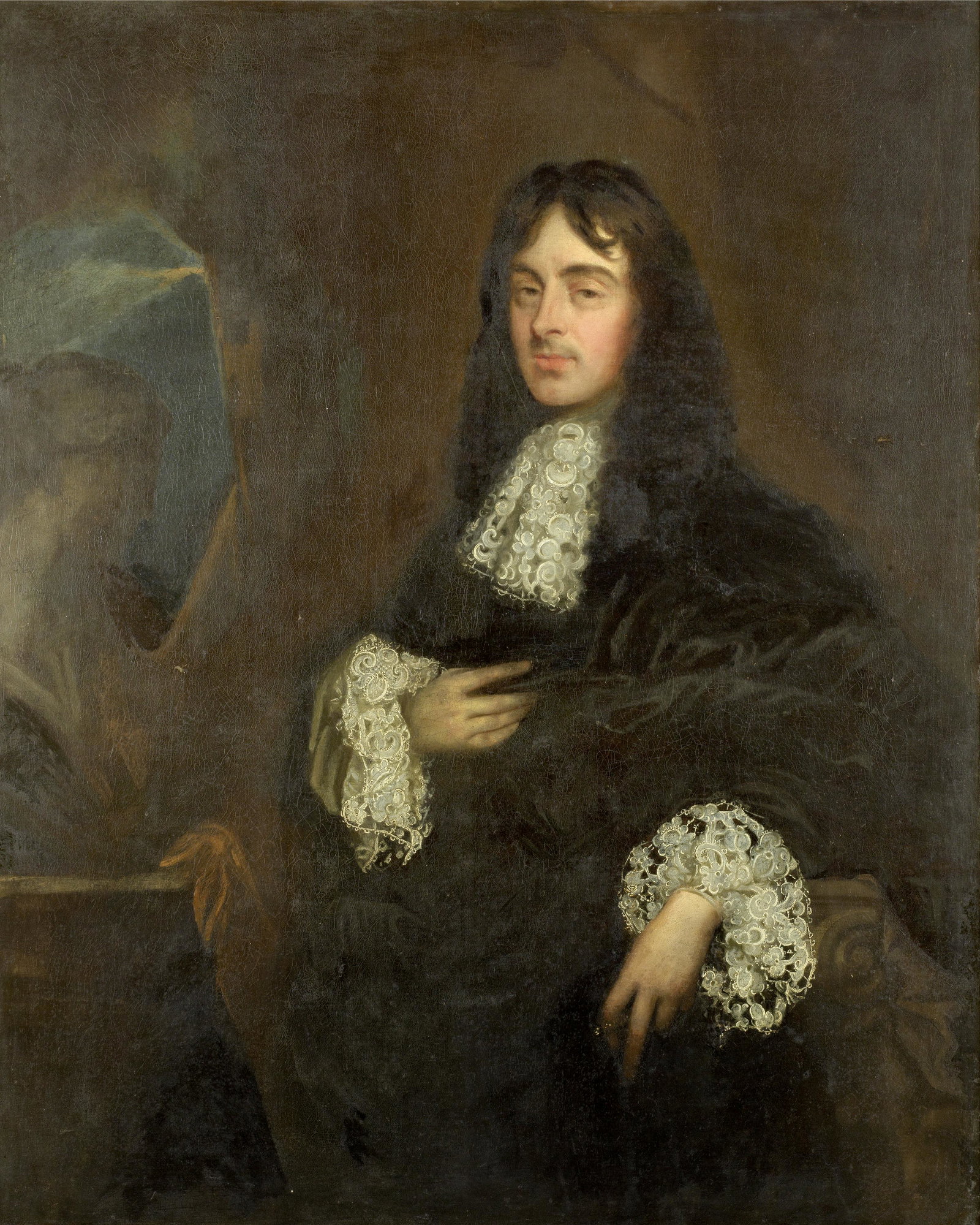 Circle of Sir Peter Lely (Soest 1618-1680 London) Portrait of a gentleman, three-quarter length,... (1 of 3)