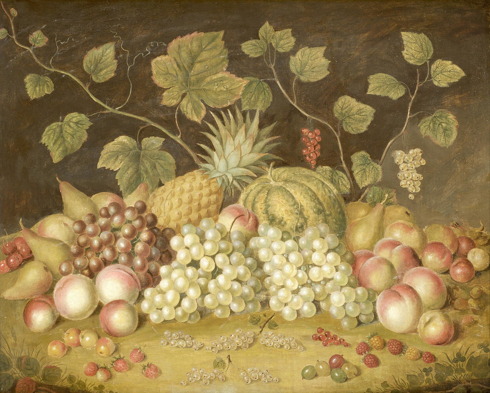 George Gray (British, 1758-1819) A still life of grapes, peaches, pineapple and other fruit: George Gray (British, 1758-1819) A still life of grapes, peaches, pineapple and other fruit signed 'G. Gray' (lower left) oil on canvas 61 x 76cm (24 x 29 15/16in).