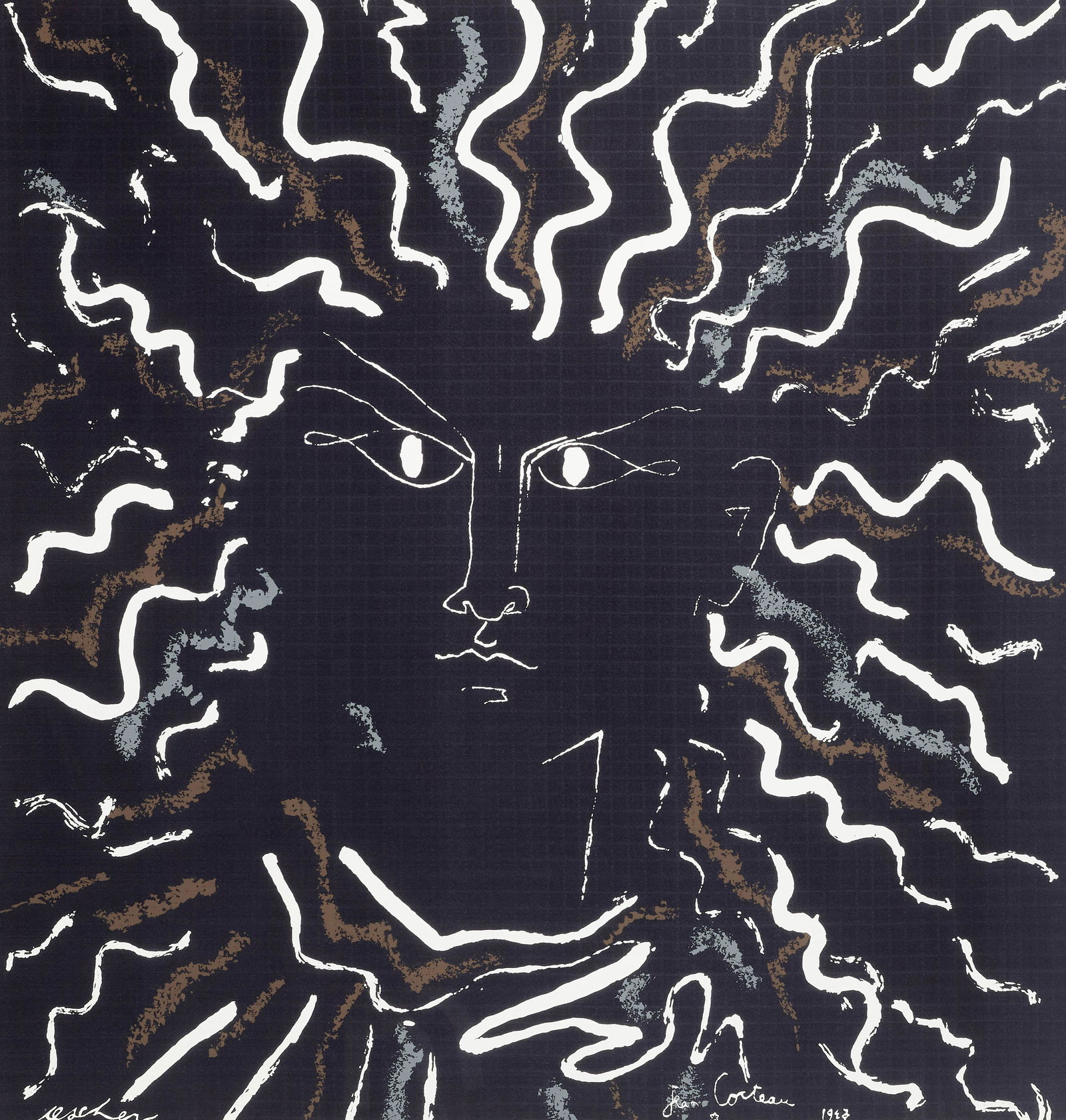 Jean Cocteau (1889-1963); Visage (Scarf); (1 of 1)