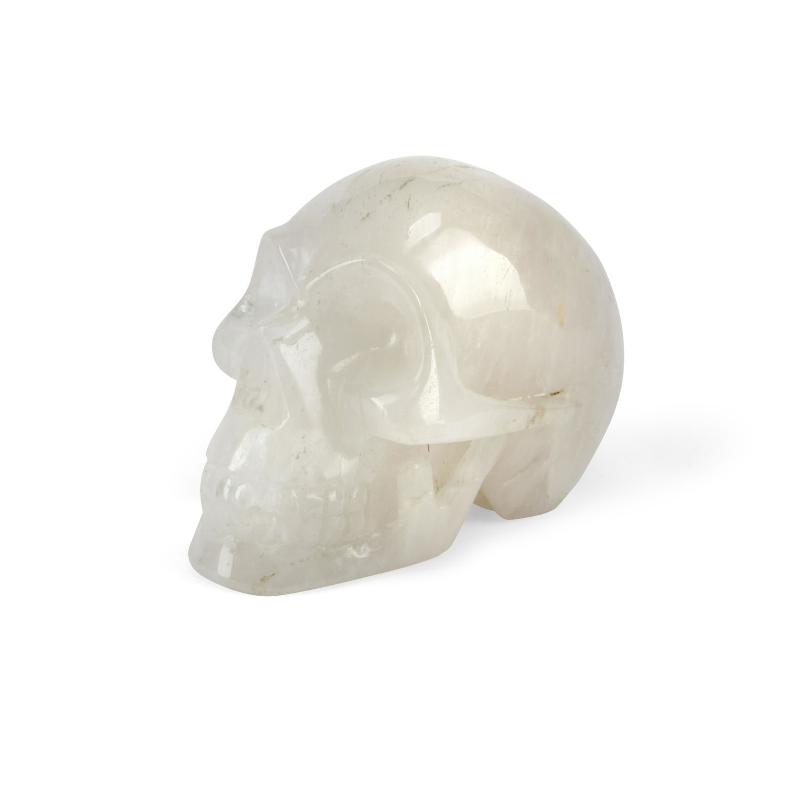 A CARVED ROCK CRYSTAL SKULL (1 of 1)