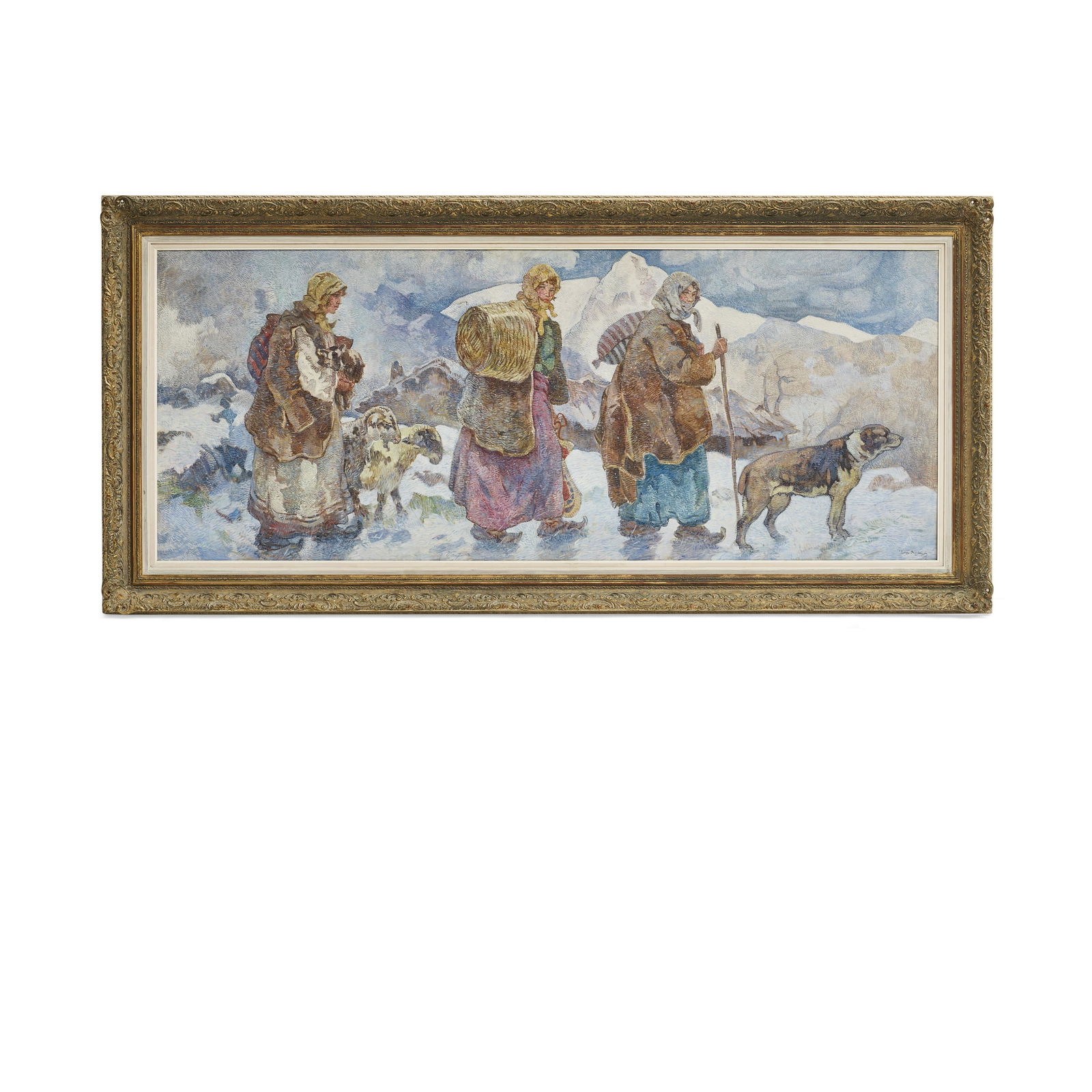 Epaminondas Thomopoulos (Greek, 1878-1974) The travelers' return 32 x 78 1/2in (81.3 x 199.4cm) (1 of 1)