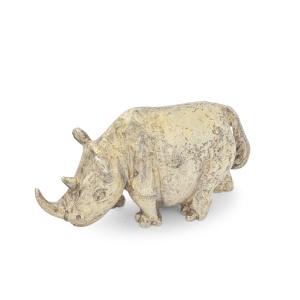 STUART DEVLIN: a silver-gilt rhinoceros London, Silver Jubilee marks 1977: STUART DEVLIN: a silver-gilt rhinoceros London, Silver Jubilee marks 1977 A realistically cast and chased model of a rhinoceros, height 3cm, length 6cm, weight 4oz.