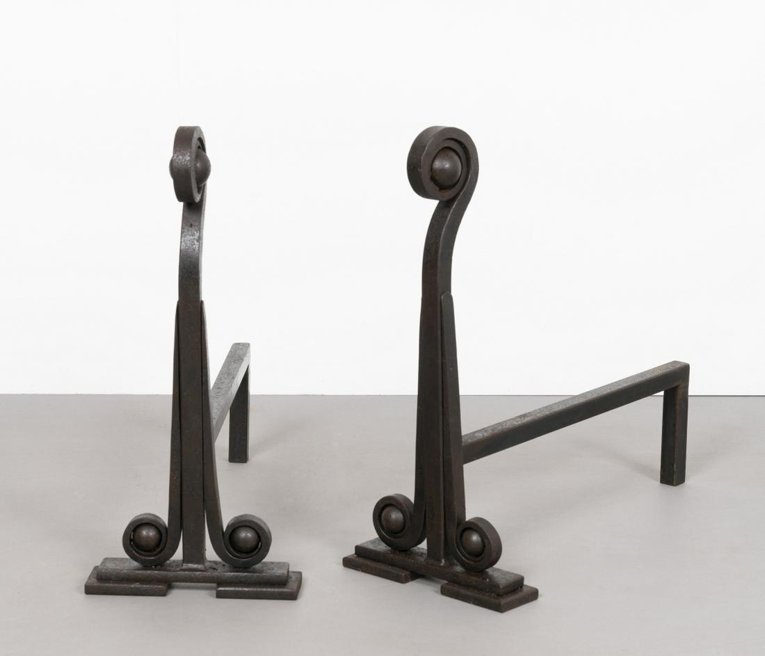 Possibly French Pair of firedogs, 20th century (1 of 1)