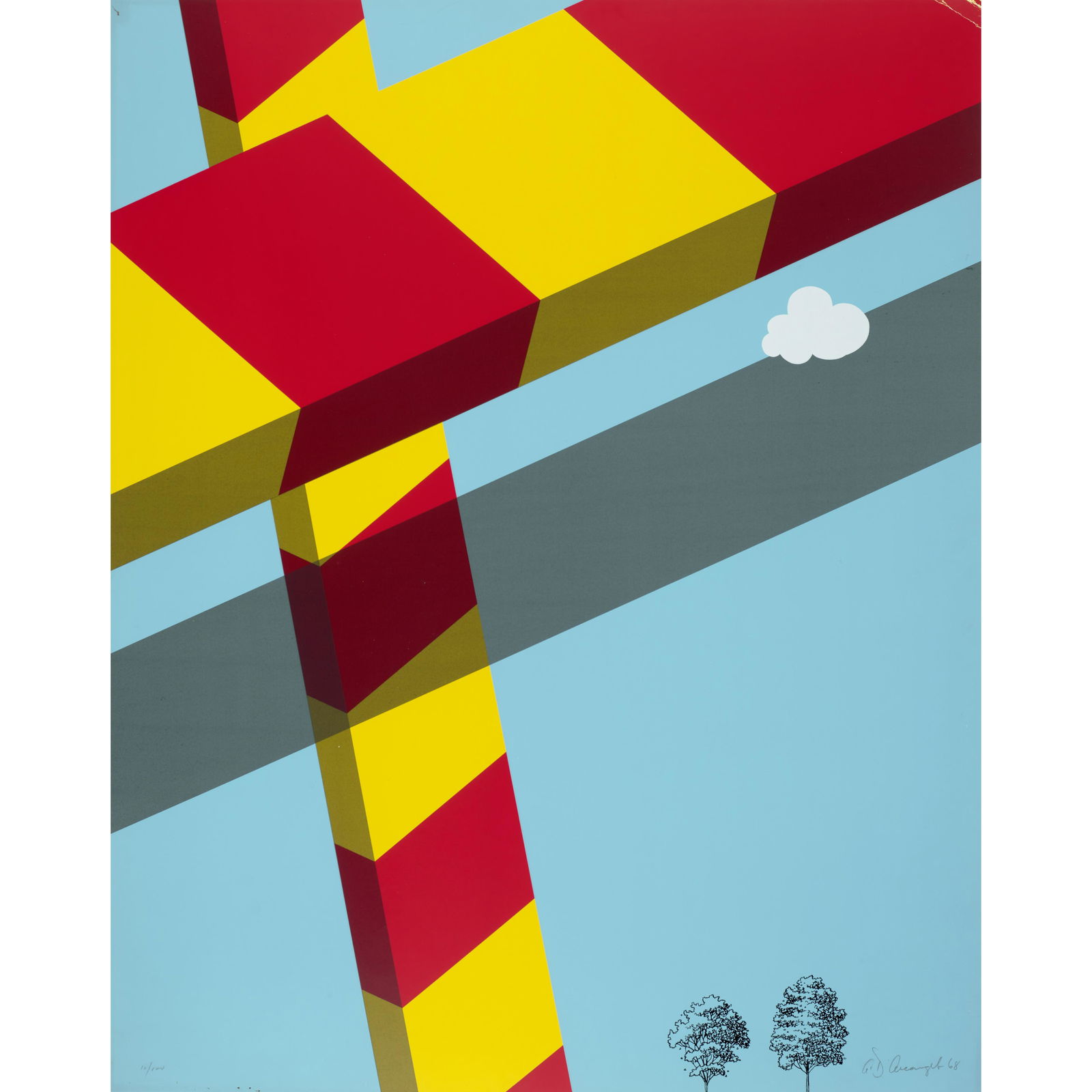 Allan D'Arcangelo (1930-1998); Untitled, from Graphik USA; (1 of 1)