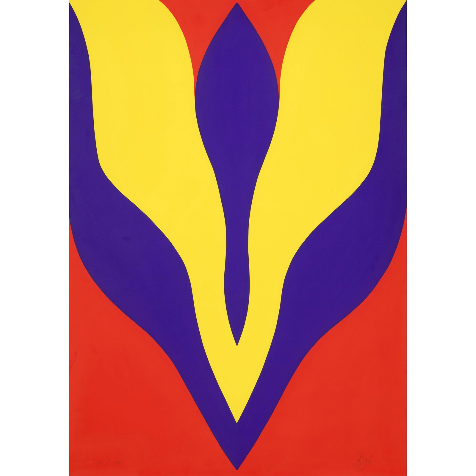 Jack Youngerman (1926-2020); The 50th Year - The New School;: Jack Youngerman (1926-2020) The 50th Year - The New School, 1969 Screenprint in colors on wove paper, initialed in pencil, dated and numbered 134/144, published by The New School, New York, the full s