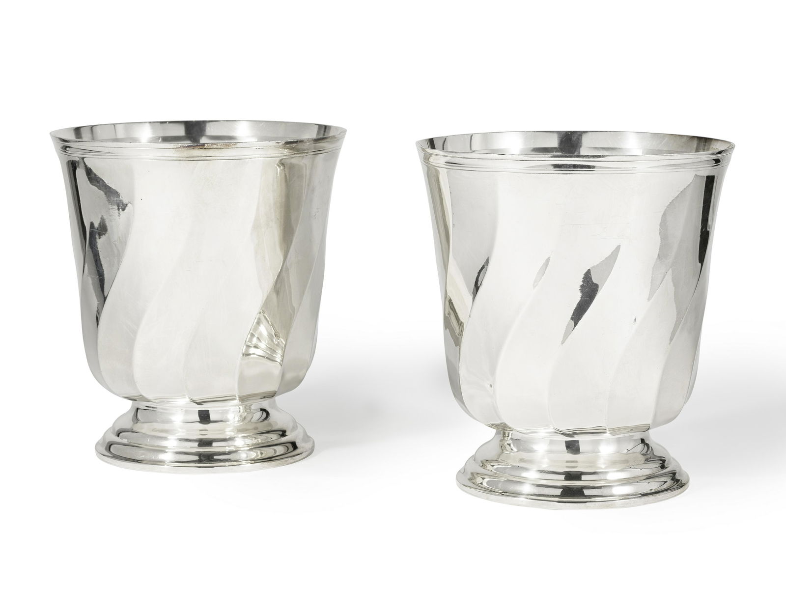 CHRISTOFLE Paire de seaux à champagne en métal argenté (1 of 1)