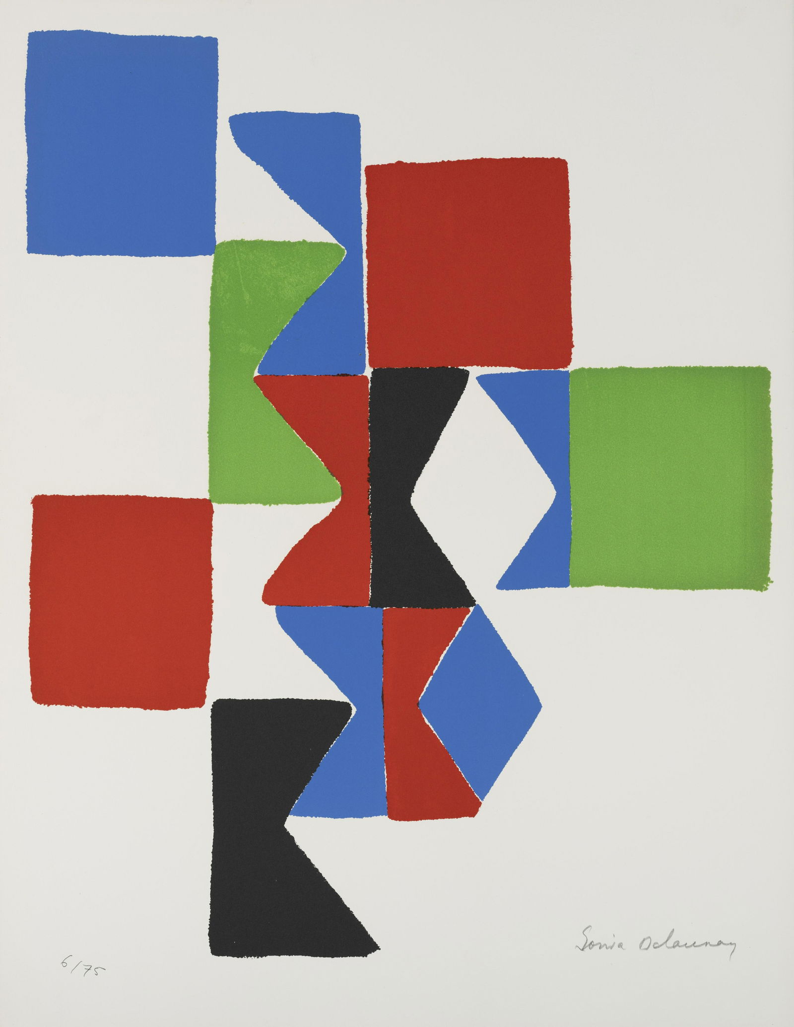 Sonia DELAUNAY (1885-1979) HOMMAGE A TZARA, CIRCA 1965 Lithographie en couleurs sur vélin d... (1 of 1)