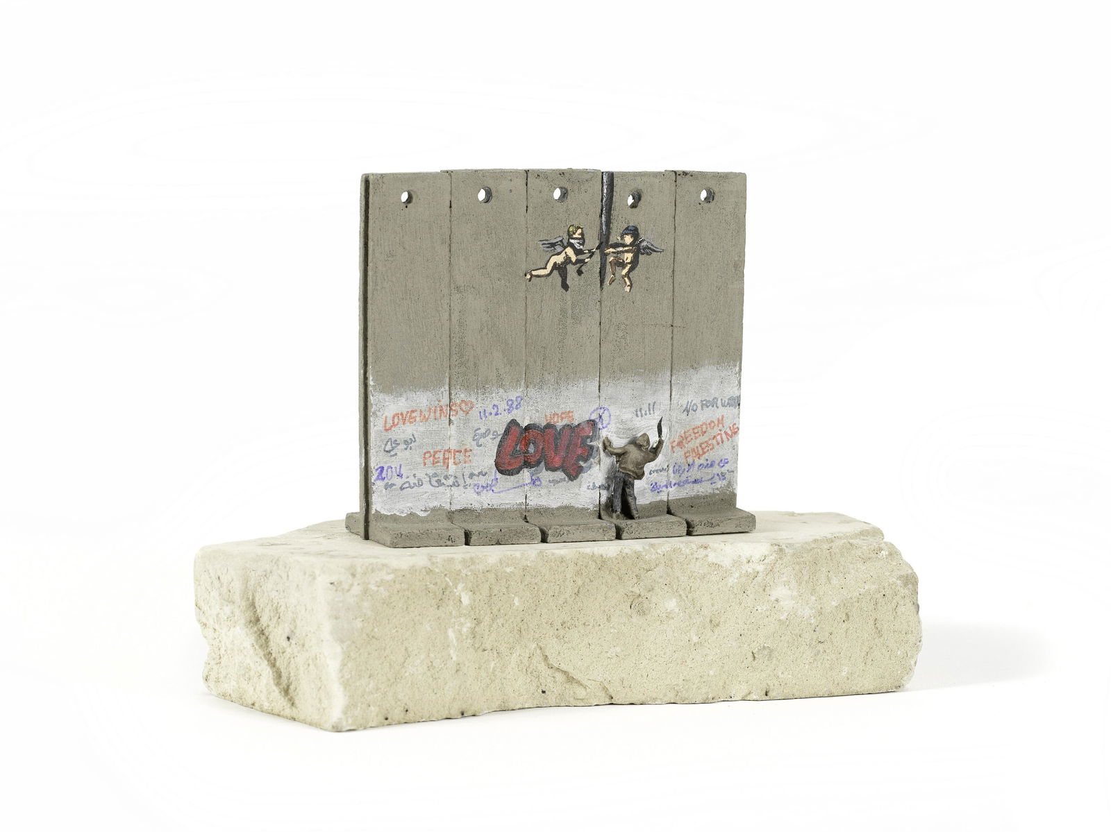 D'après BANKSY (Né en 1974) SOUVENIR WALL SECTION (LOVE), 2020 Résine peinte (par... (1 of 1)