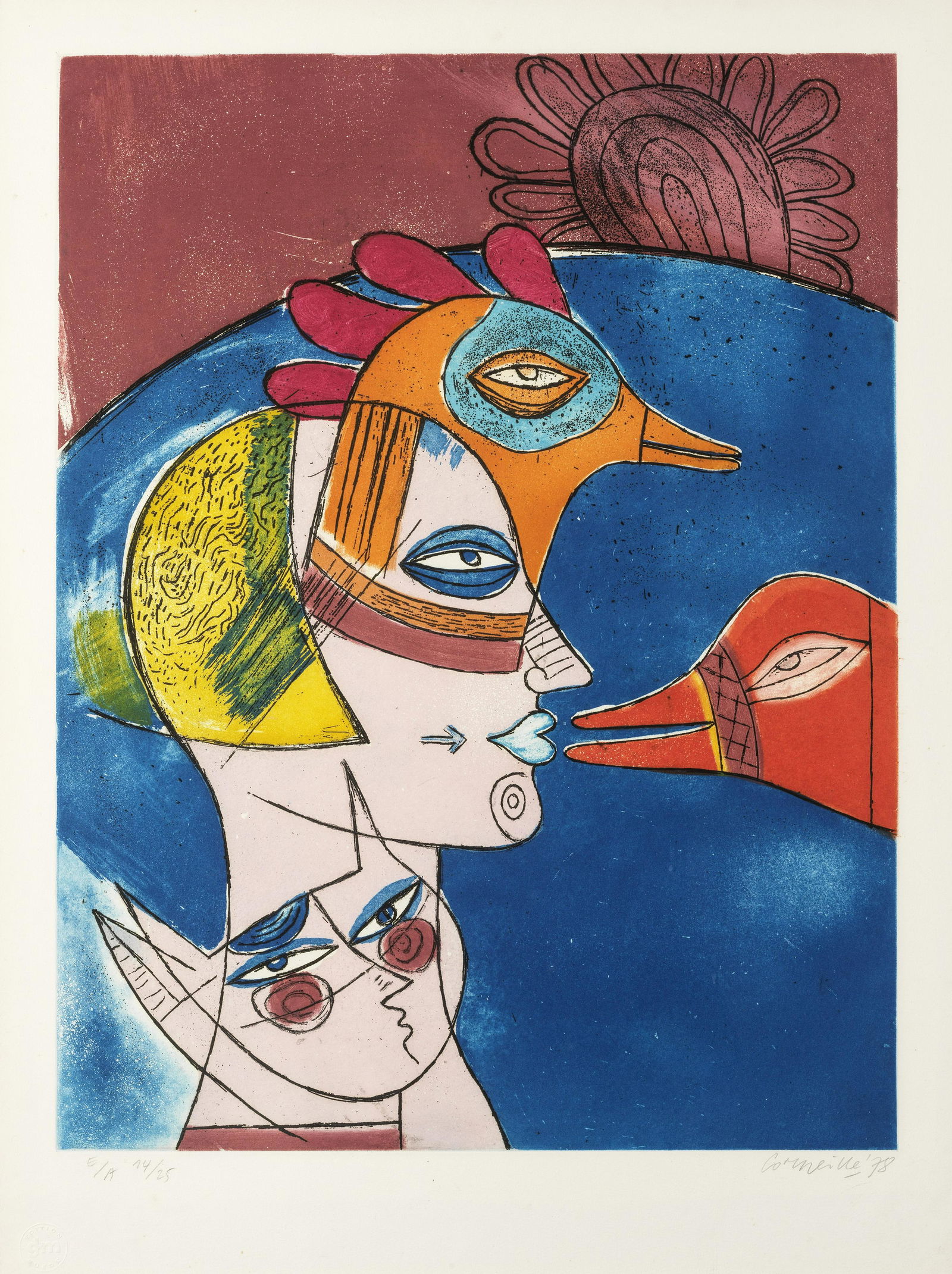 CORNEILLE (Guillaume Cornelis van Beverloo dit) (1922-2010) SANS TITRE, 1977-1978 Planche tir... (1 of 1)