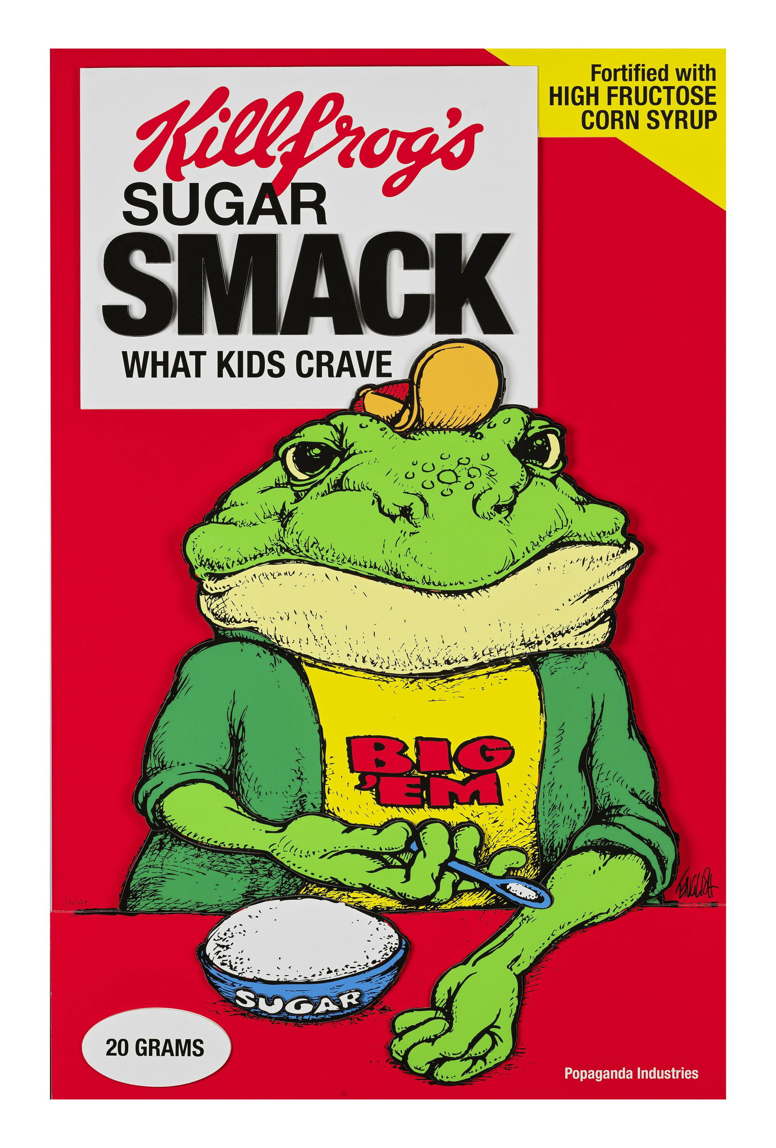 Ron ENGLISH (Né en 1959) KILLFROG'S SUGAR SMACK, 2020 Impression 3D relief, sérigraphi... (1 of 1)