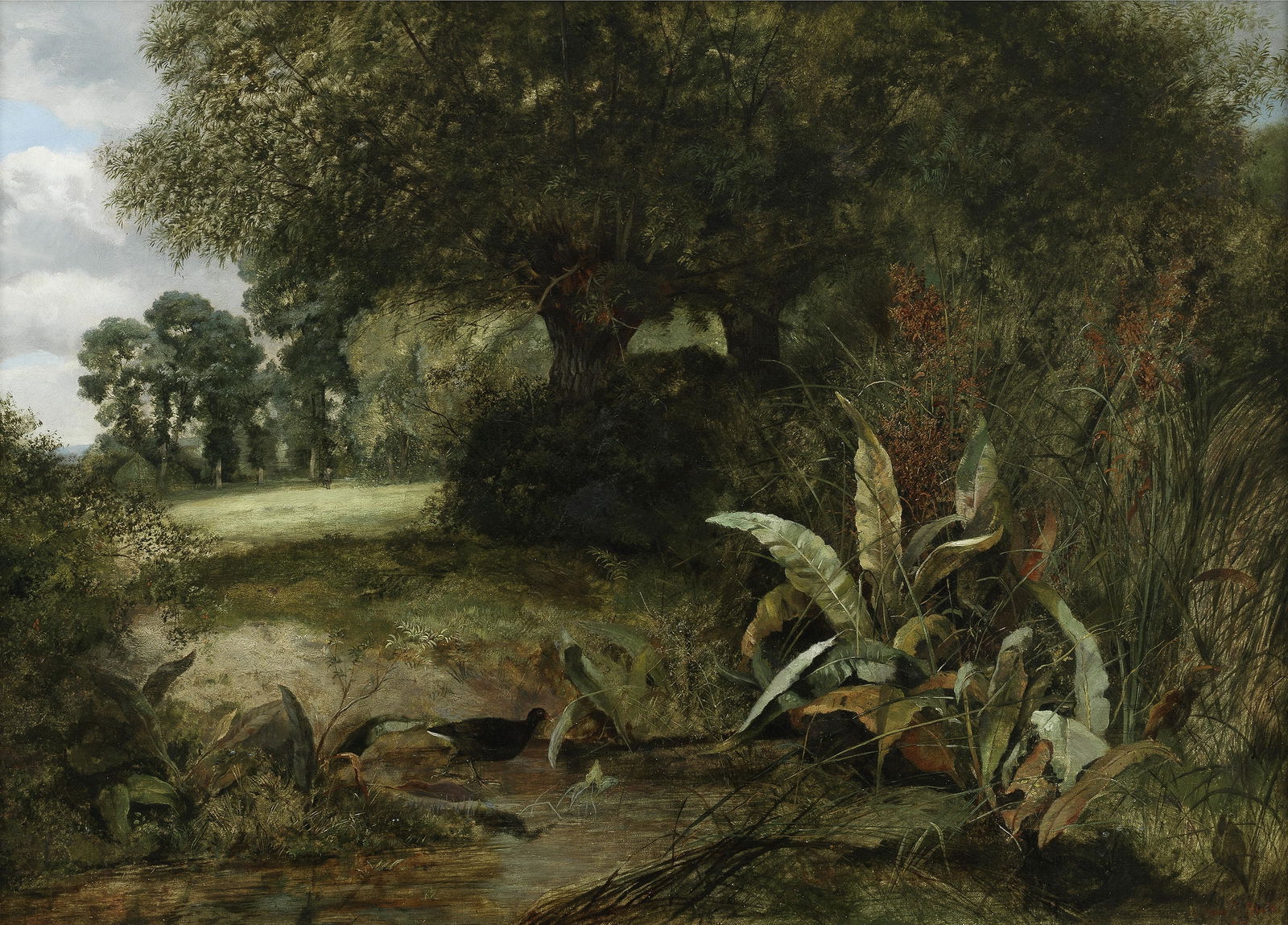 Arthur James Stark (British, 1831-1902) A quiet nook: Arthur James Stark (British, 1831-1902) A quiet nook signed and dated 'Arthur J Stark/1857' (lower right) oil on canvas 44 x 63cm (17 5/16 x 24 3/4in). Footnotes: The subject of this work is