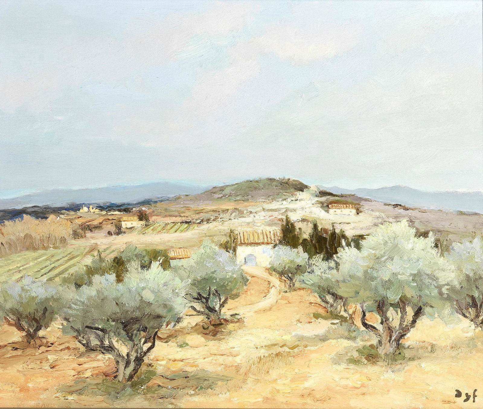 Marcel Dyf (French, 1899-1985) Oliviers en Provence, près d'Eygalières: Marcel Dyf (French, 1899-1985) Oliviers en Provence, près d'Eygalières signed 'Dyf' (lower right) oil on canvas 46 x 55cm (18 1/8 x 21 5/8in). Footnotes: Provenance