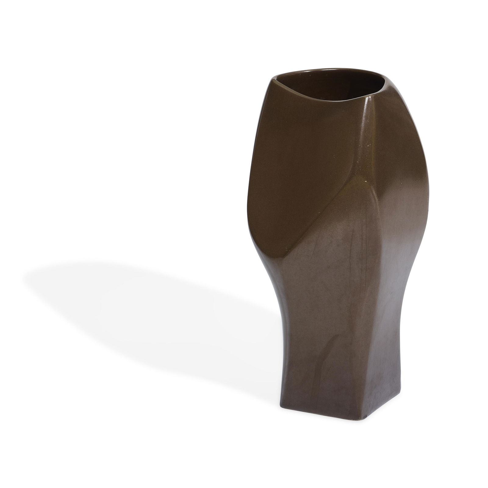 DAVID CRESSEY (1916-2013) Plantermid-20th centurychocolate glazed potteryheight 23in (58.5cm); w... (1 of 2)