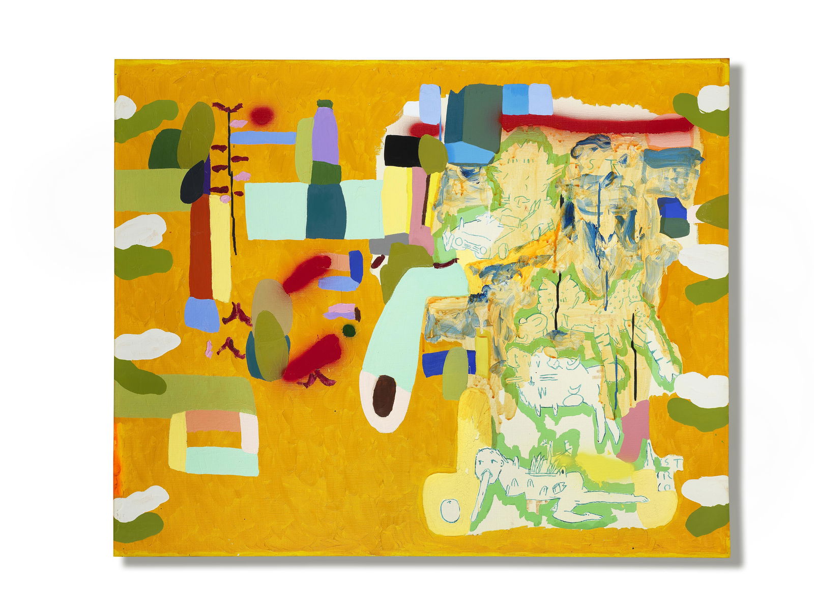 FEDERICO HERRERO (B. 1978) Untitled (Made in Tokio Japan) 2004: FEDERICO HERRERO (B. 1978) Untitled (Made in Tokio Japan) 2004 signed with the artist's initial, titled, dated 2004 and variously inscribed on the reverse oil, acrylic, spray paint and felt tip pen o